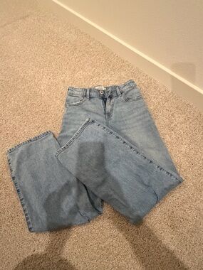 abercrombie kids Light Blue Wide-Leg Jeans